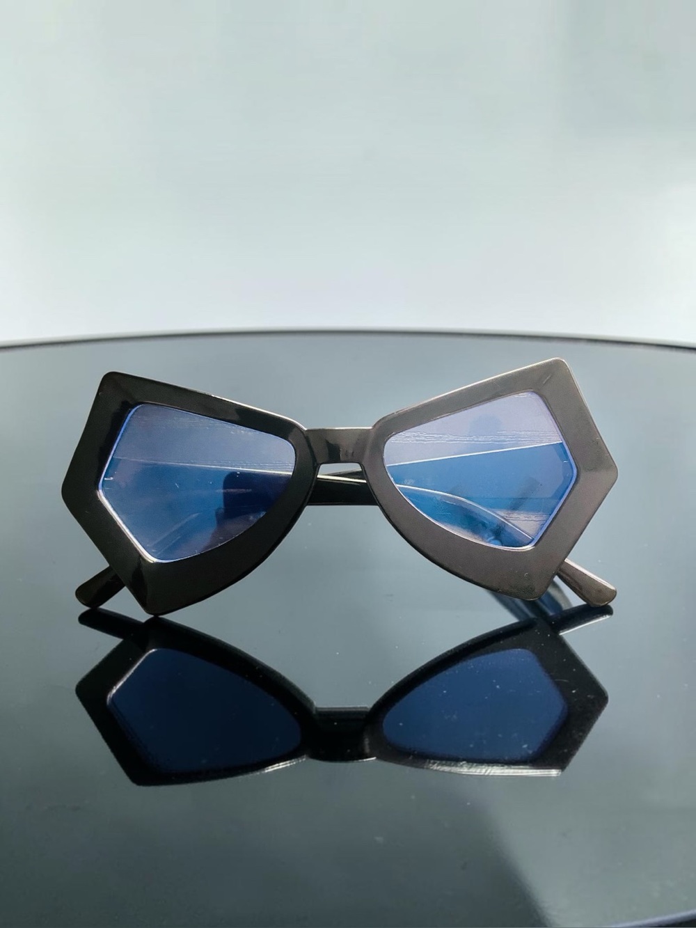 Black Frame Blue Lens Sunglasses